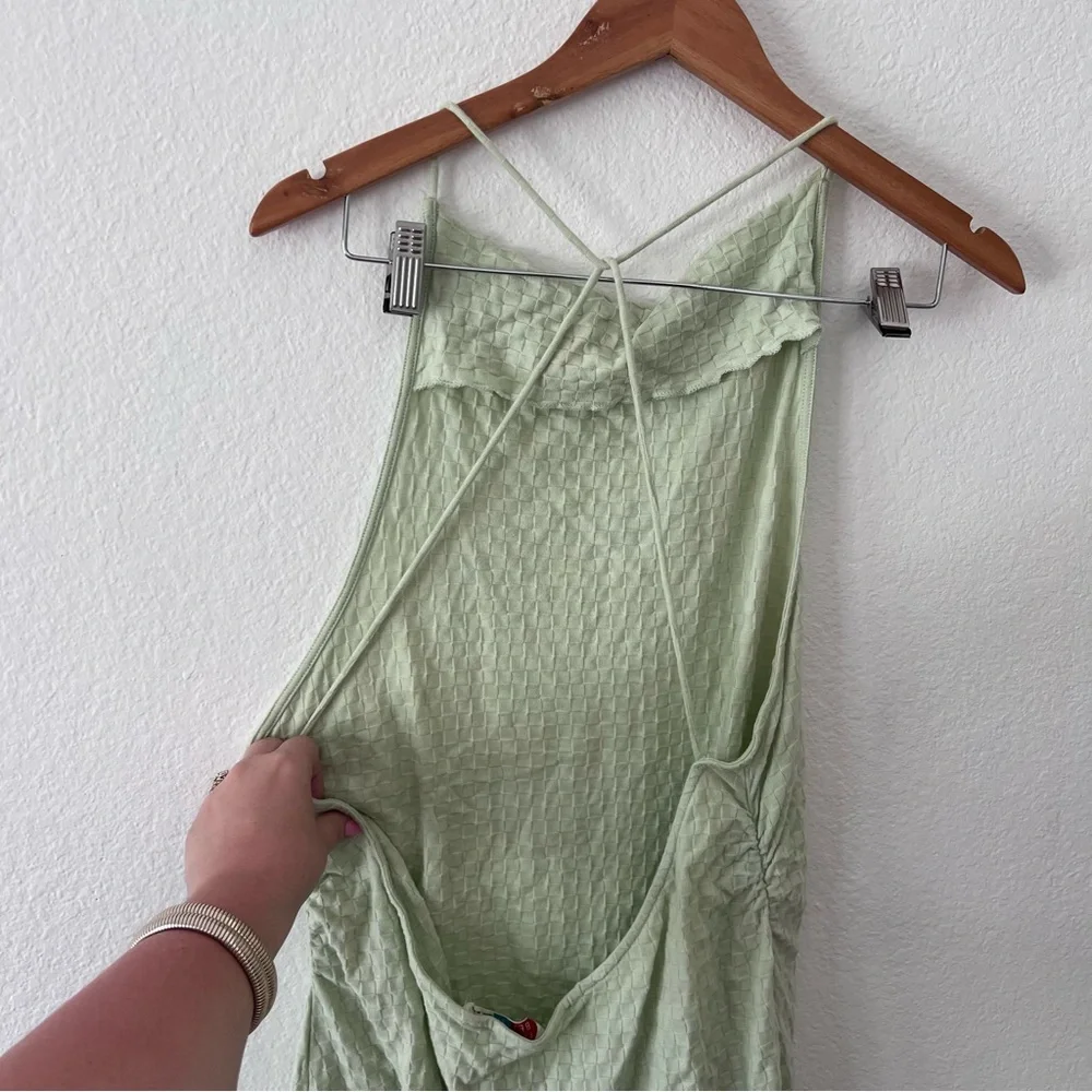 Free People FP Beach Evelyn Checkered Mini Dress Sz L - Picture 9 of 10